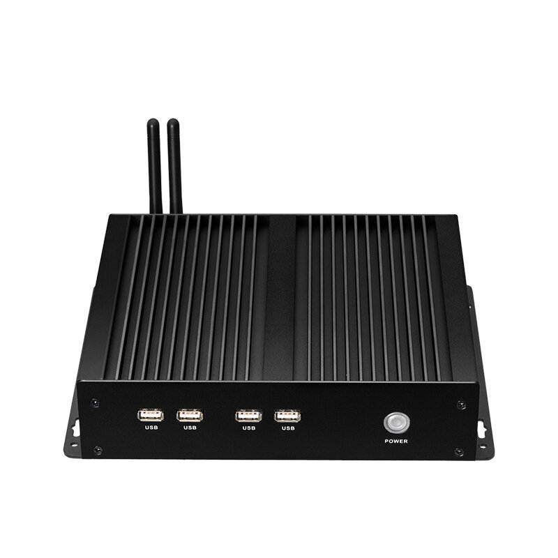 Mini PC industriale senza ventola Intel Celeron 1037U 4x COM RS232 DB9 8x USB HDMI VGA Gigabit LAN Windows XP/7/8/10 Linux IPC