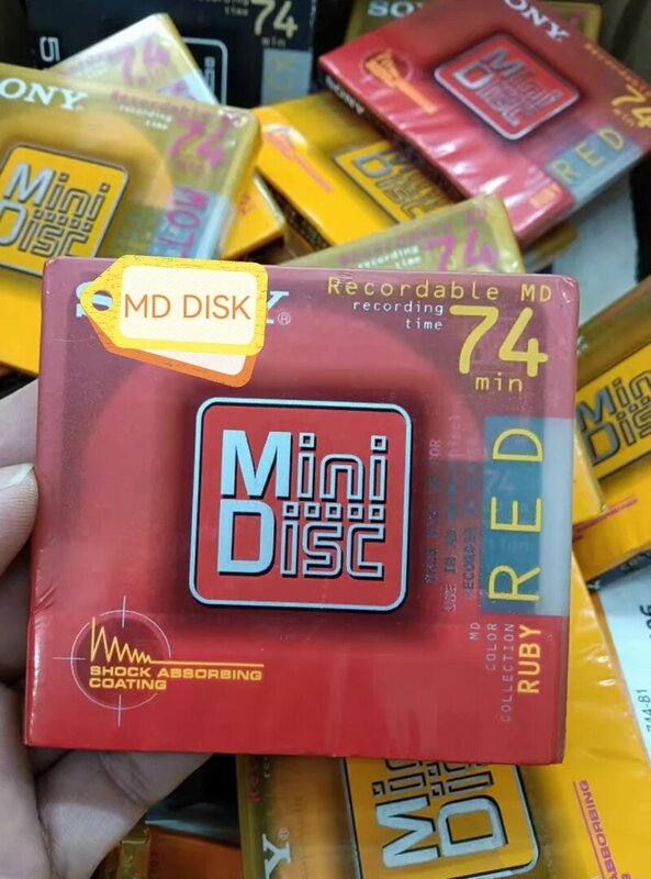 Mini disco MD grabable, Original, nuevo, 74Min