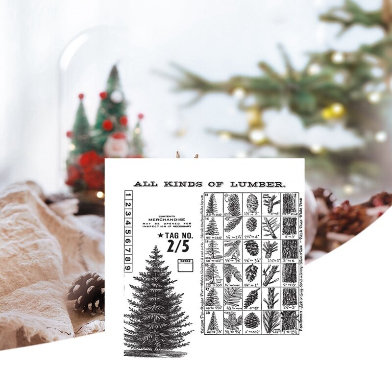 Winter Woodland Cling Stamp Set - Mesh Storage Bag Durable High Guality Easy To Use