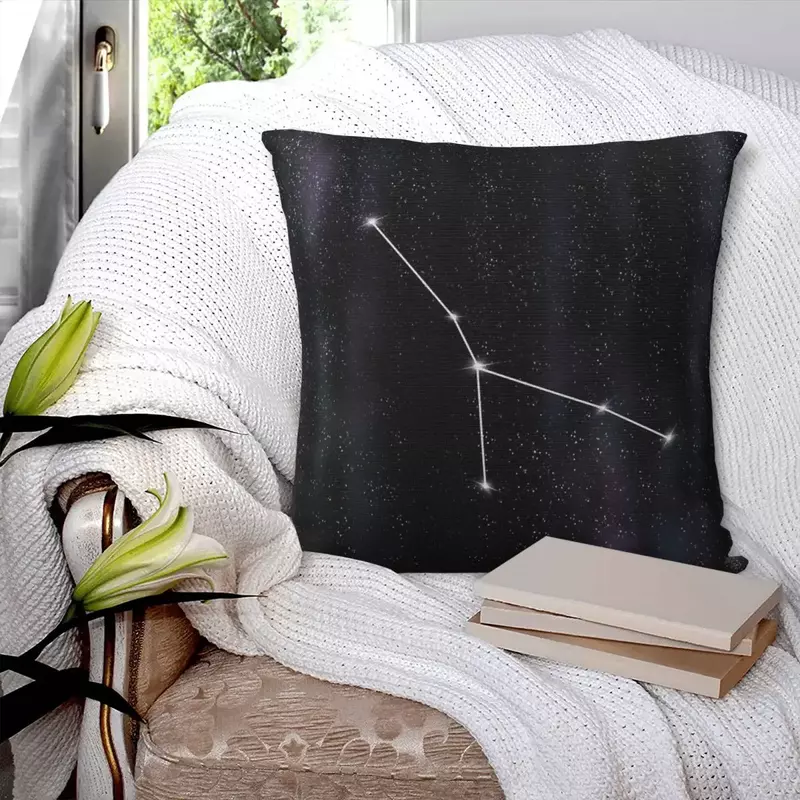 Funda de almohada de poliéster con constelación de cáncer, cubierta de cojín, cómoda, decorativa para sofá, utilizada para dormitorio