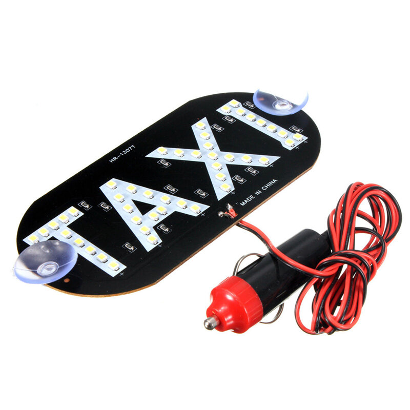 Luz de sinal LED branca para táxi e telhado, lâmpada do pára-brisas do carro, individual dentro, automático, 45 LEDs, 12V