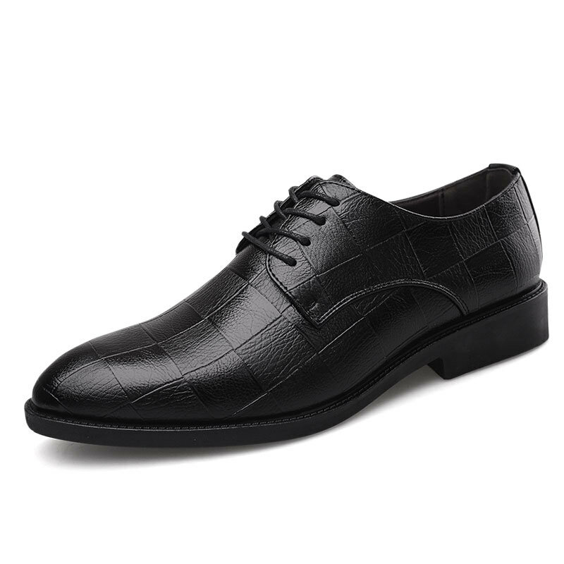 Men's Leather Shoes New Fashion Business Dress Men's Shoes Pointed Soft Sole Soft Upper Leather Shoes Fashion Men's Shoes