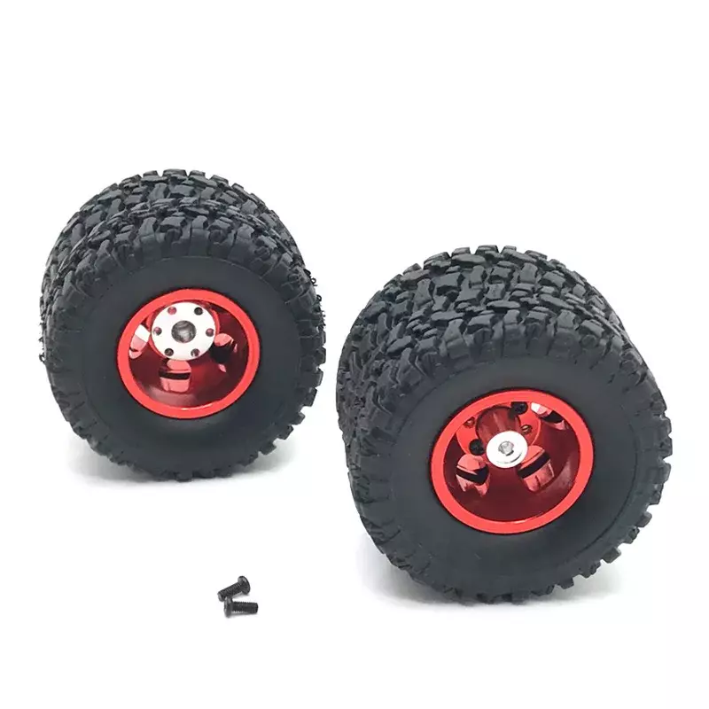 Upgraded Metal Tires For WPL Model Modified Heavy Truck Wheels Twin Tires Gravel Tires