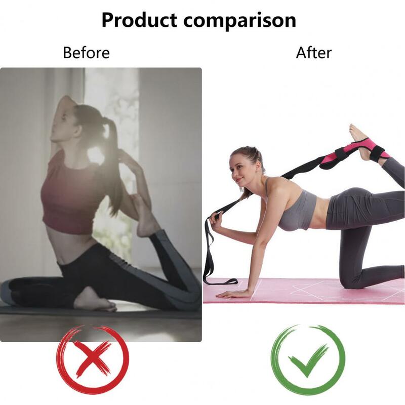 Stretching Band Highly Elastic Yoga Stretching Strap for Leg Training Breathable Wear Resistant Gymnastics Strap with 7 Bows