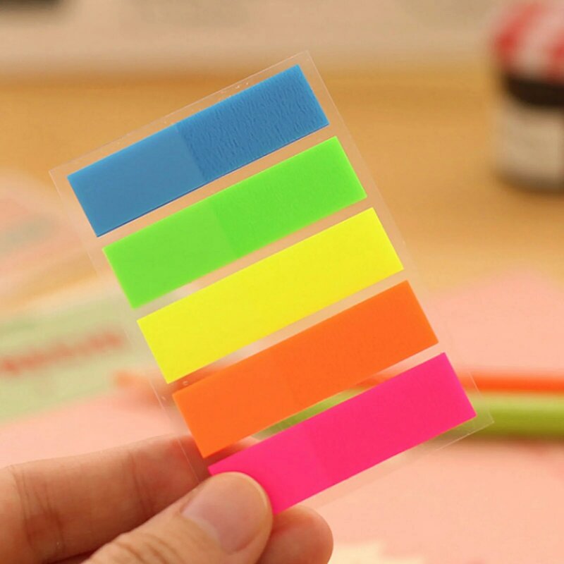 840 sztuk Sticky Index Tabs zapisywalny przezroczysty kolor płaskie znaczniki stron dla plików notatki książka idź do szkoły prezenty materiały biurowe