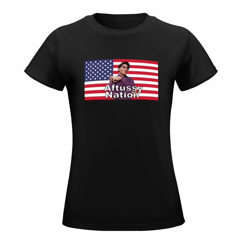 Aftussy Nation T-Shirt Vrouwen Graphics Tops