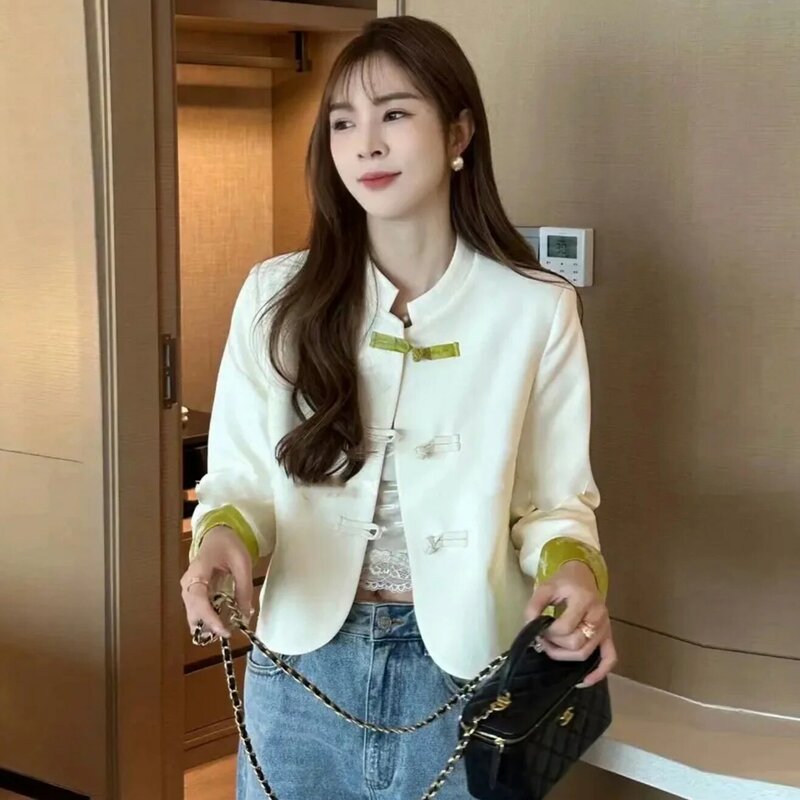UNXX National Style New Chinese Style Jacket Women’s Temperament Short Fashion Suit Retro Chic Style Short Jacket Female Top New