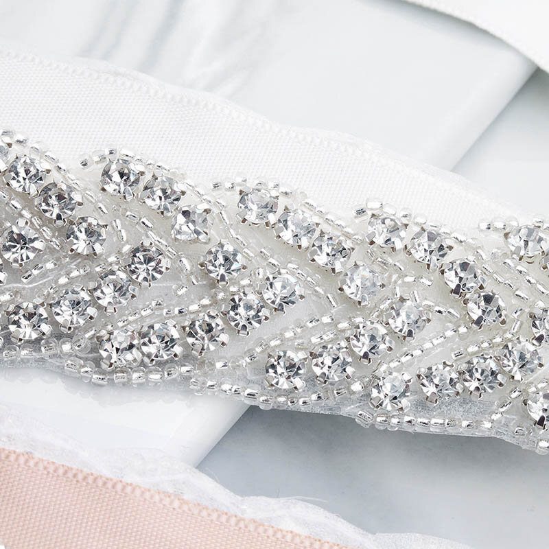 Ceinture elegante prata cristal cinto de casamento para o vestido de baile faixa rosa fita cinto de noiva para casamento vestido acessórios b6