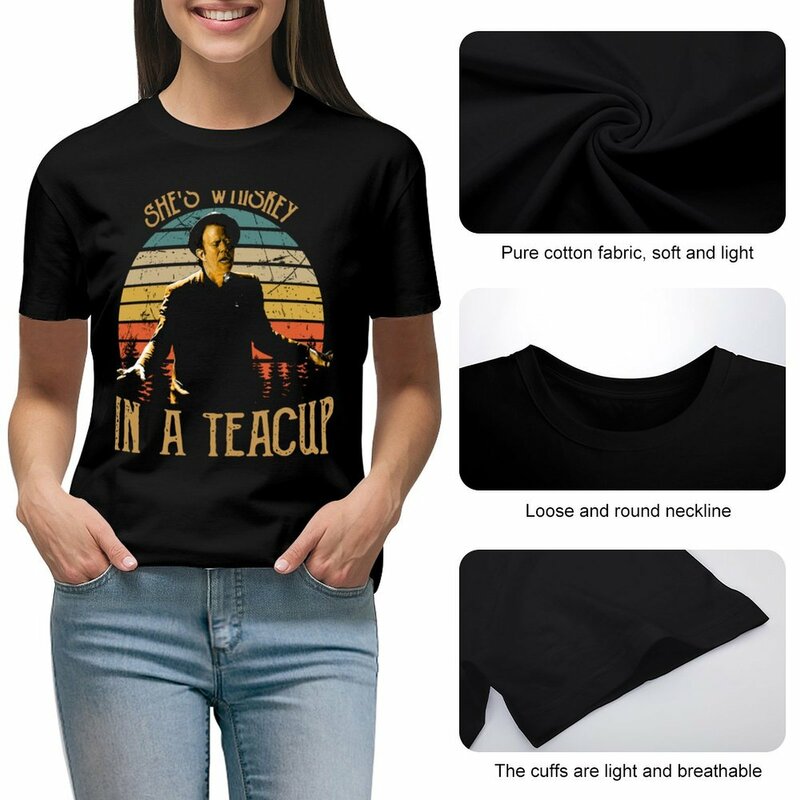 Tom Waits feminino cortado camiseta, T-shirt clássico, camisas femininas