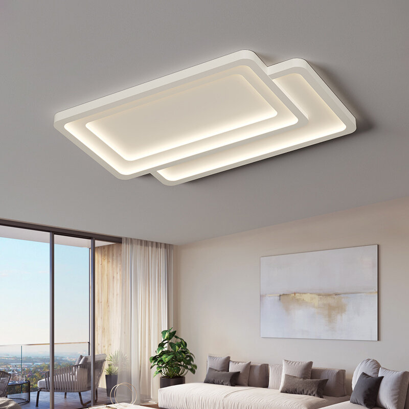 2024 plafoniere in stile moderno bianco lampade per illuminazione domestica soggiorno lustri decorazione Luminaria per camera da letto Lamparas