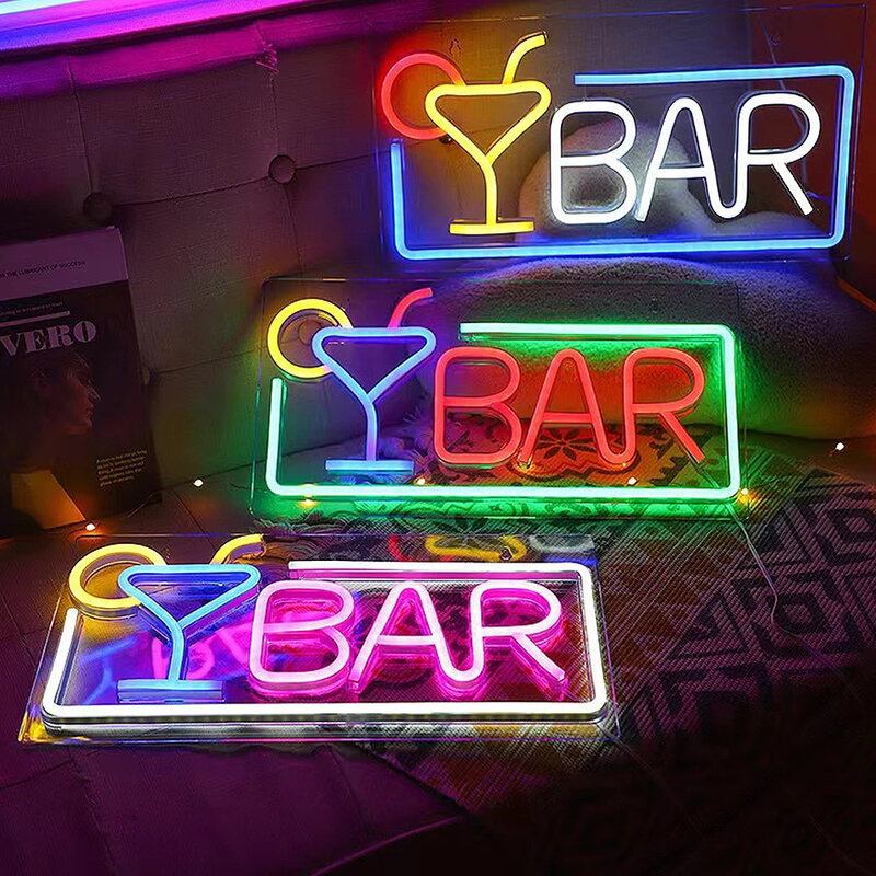 Nowy listwa LED neonowy Bar świecący w tle Neon nocne oświetlenie restauracji dekoracja hotelu Logo oświetlenie nastrojowe 2024