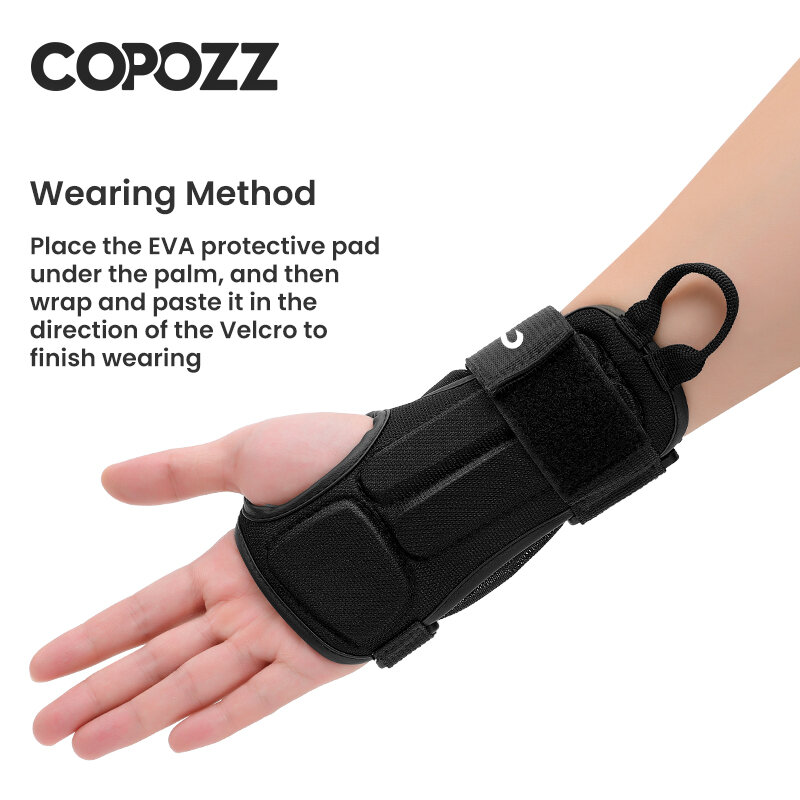 COPOZZ Skiing Wrist Guard Hand Snowboard Protection Roller Skating Wrist Support Gym Ski Palm Protector for Men Women Children