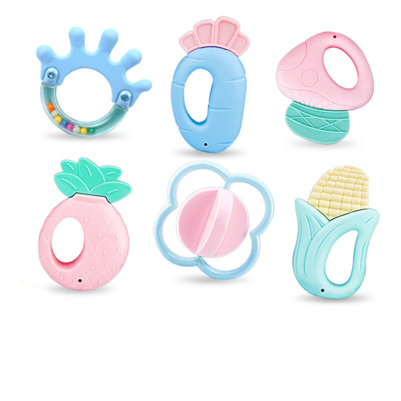 Sensorial mordedor brinquedos para recém-nascidos, bebê mordedor, jogos para bebês, desenvolvimento de brinquedos, chocalhos, 0-12 meses