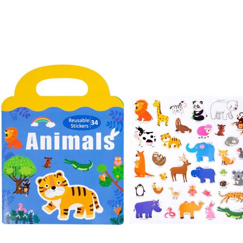 モンテッソーリ教育玩具,磁気パズル,ボーダーステッカー,幼児教育,3次元動物