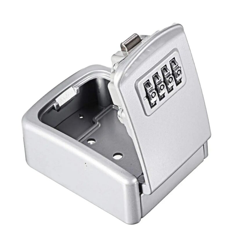 Wall Mounted Key Lock Safe Box, liga de zinco, intempéries, 4 Dígitos Combinação, Armazenamento Chave, Segurança Lock Box, Indoor e Outdoor