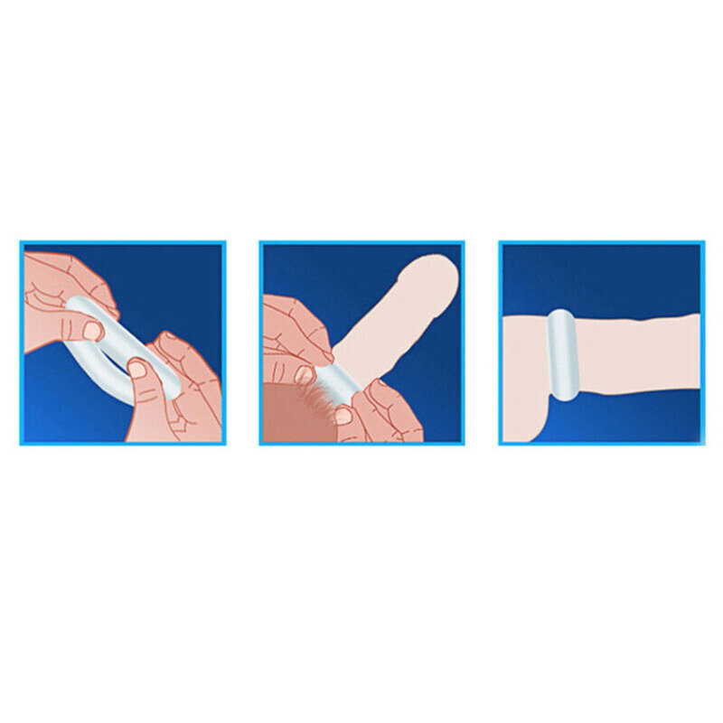 Anillo transparente para retrasar la eyaculación para hombres, Tanga de alta elasticidad, anillo con correa en C, ropa interior circular, juguete para parejas