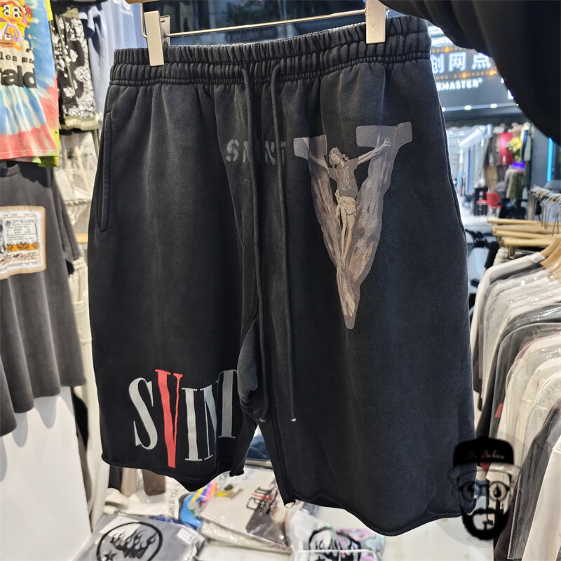 Pantalones cortos de Saint Michael para hombre, shorts deportivos holgados informales de algodón puro, envío gratis