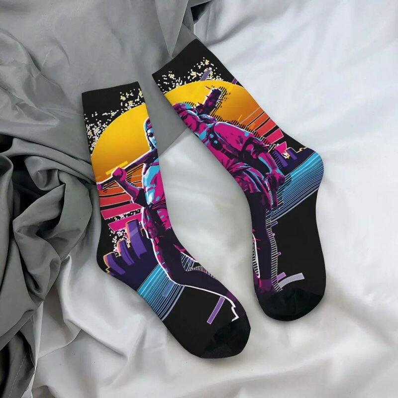 Винтажные мужские Компрессионные носки в стиле хип-хоп с принтом