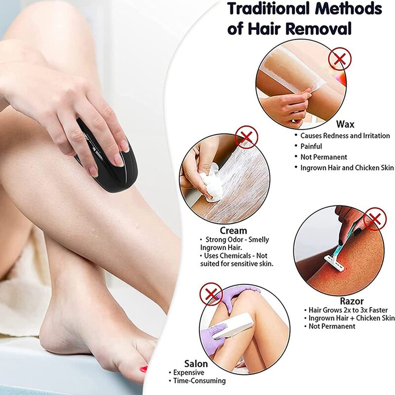Nano Hair Remover,Hair Removal Without Shaving, Hair Eraser For Women, Includes Epilator Effect For Smooth Skin