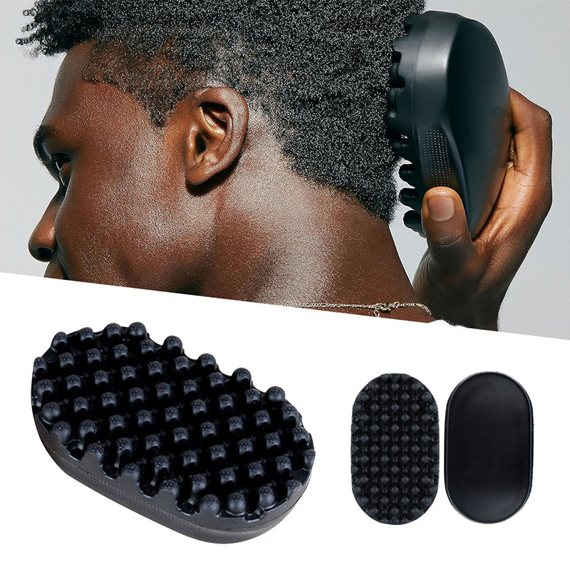 Peine giratorio portátil para el cabello, cepillo rizador de goma, lavable, duradero, belleza, cabeza de piña, herramienta de limpieza del cabello para hombres