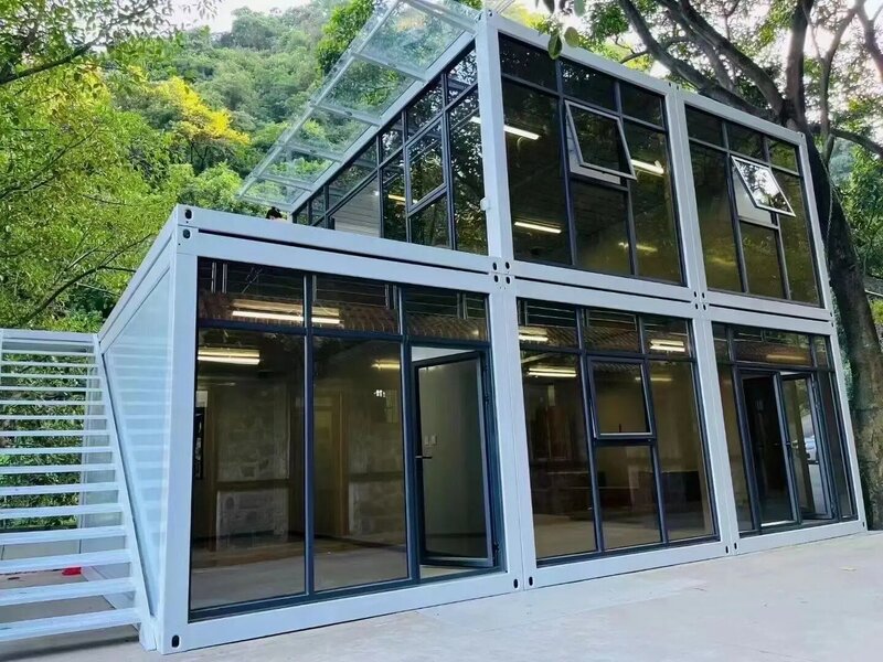 20 футов популярный быстросращивающийся дом Солнечный сборный контейнер рамка сборный дом стеклянный простой удобный дом