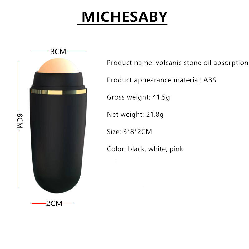 2024 Face Oil Absorbing Roller Skin Care Tool Volcanic Stone Oil Absorber Washable Facial Oil Removing Care Skin Makeup Tool