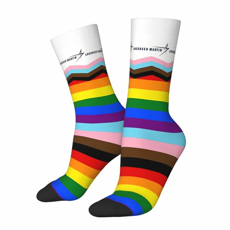 Lockheed Martin Homosexuell Rride Socken männliche Herren Frauen Herbst Strümpfe gedruckt