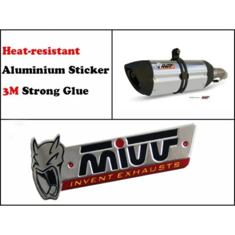 3D Motorcycle Exhaust Pipe Tip Decoration Stickers Moto Aluminium For Honda Yamaha Yoshimura Heat Resistant Decals Cafe Racer