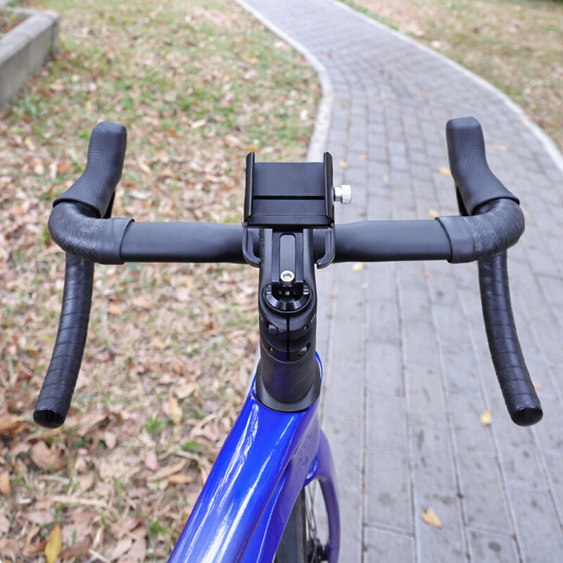 자전거 휴대폰 거치대 자전거 스템 휴대폰 마운트, 범용 알루미늄 MTB/로드 바이크 사이클링 전화 클램프 잠금 장치, 빠른 부착 및 분리