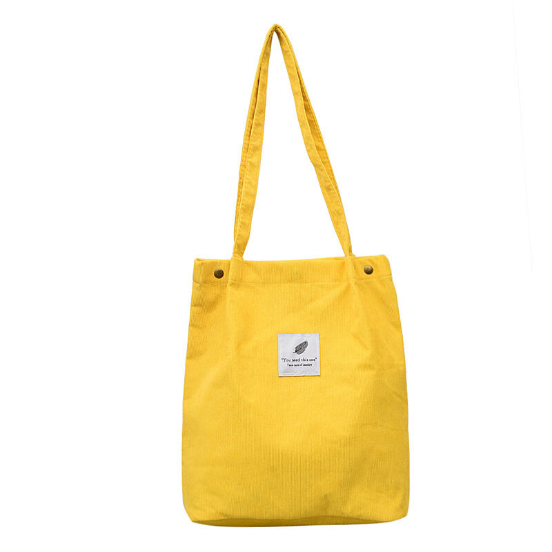 Bags for Women  Corduroy Shoulder Bag Reusable Shopping Bags Casual Tote Female Handbag