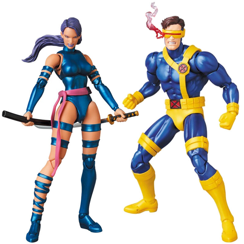 Medicom-Cyclops Psylocke Comic Ver Anime Figura Modelo, Brinquedos de Ação Colecionáveis Presentes, MAFEX No.099, No.141, Original, Em estoque