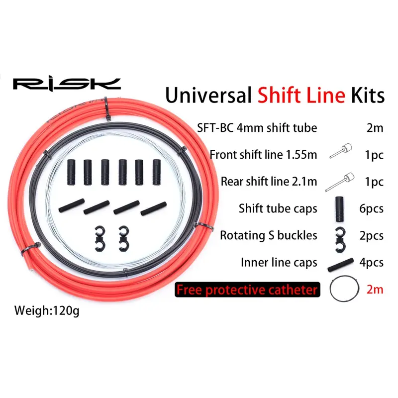 Risk bicicleta shift engrenagem desviador/kits de freio fio tubo linha mangueira básica freio/shift cabo & habitação grupo conjuntos para mtb bicicleta estrada