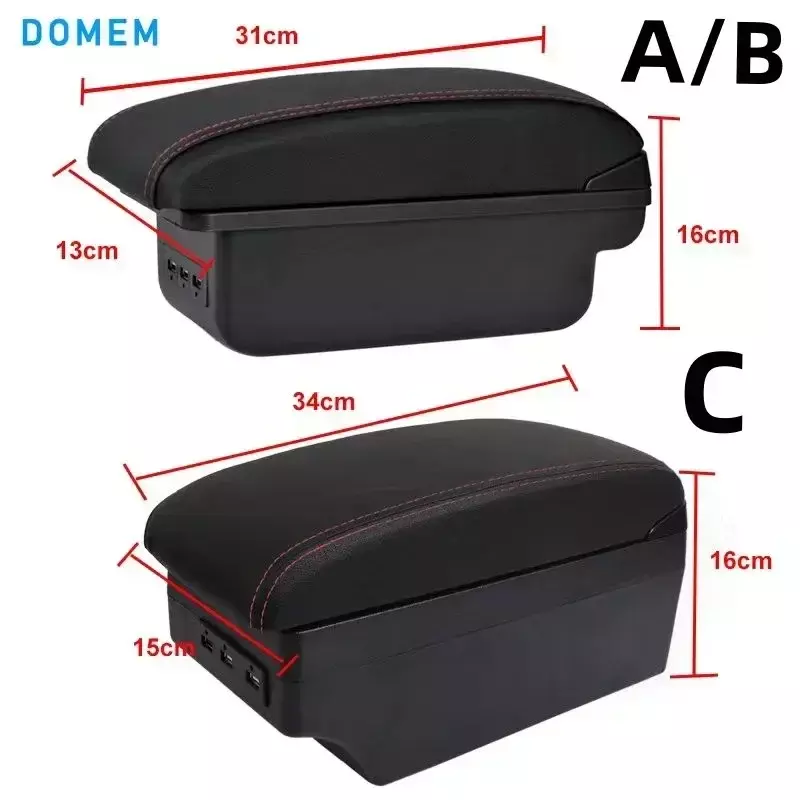 NEW For Citroen C3 C4 Armrest Box Center console central Store content box cup holder accessories parts USB Charging
