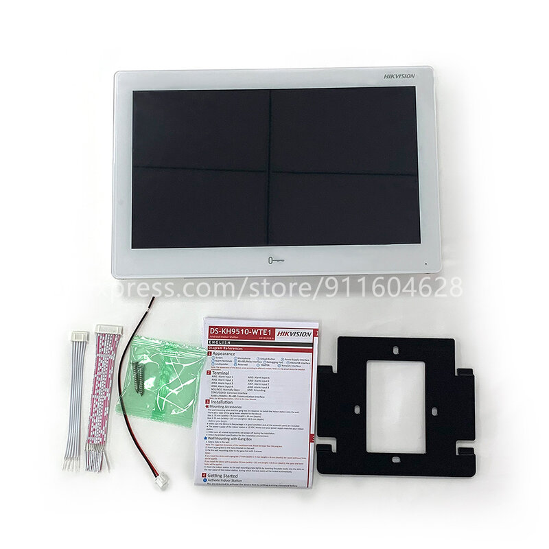 Hikvision-Monitor interior DS-KH9510-WTE1(B), pantalla de 10 pulgadas, Vídeo IP POE, intercomunicador, Android, hik-connect