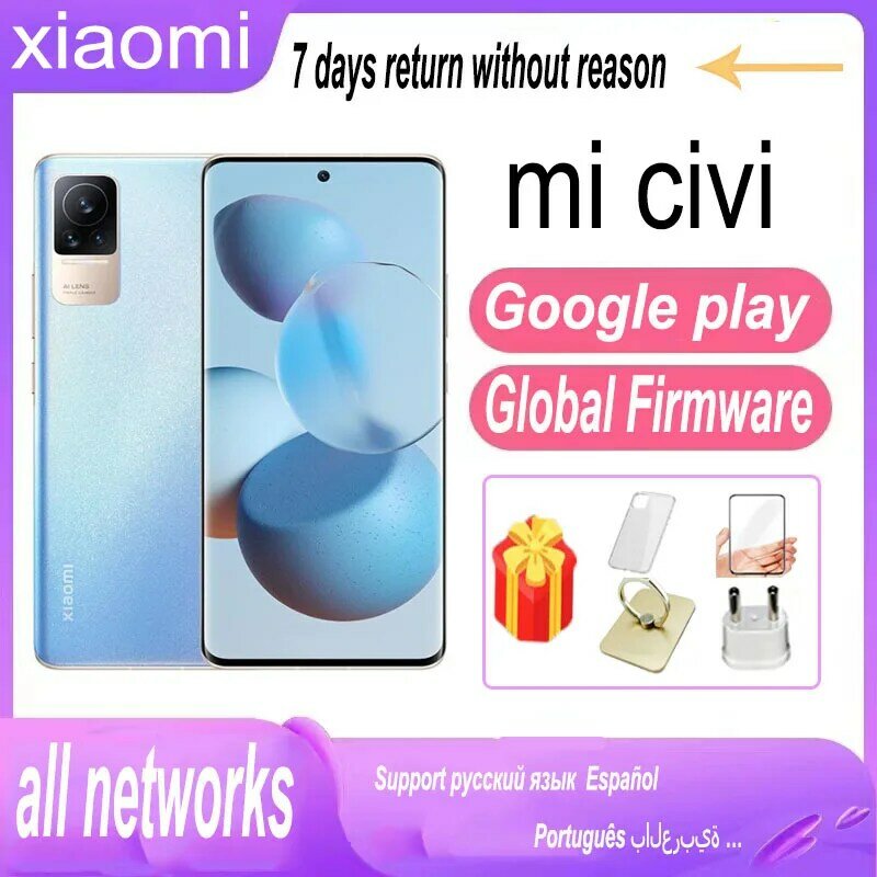 Globale Firmware xiaomi-civi 5g Smartphone, Löwenmaul 778g, 64 MP Kamera, 4500mAh Akku, 55W,