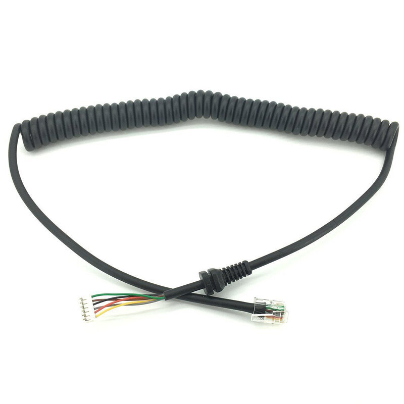 Yaesu MH-48A6J Handheld PTT Mic Replacement 6-Pin Speaker Microphone Cable for FT-90R FT-1802 FT-7800 FT-8800 FT-8900R Car Radio
