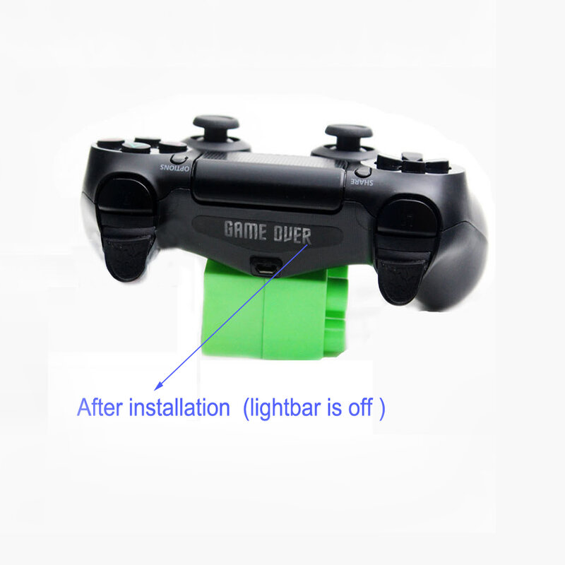 플레이스테이션 4 PS4 컨트롤러용 블랙 LED 스티커 커버, LED 라이트 바 데칼 스킨 스티커, 플래시 게임 액세서리