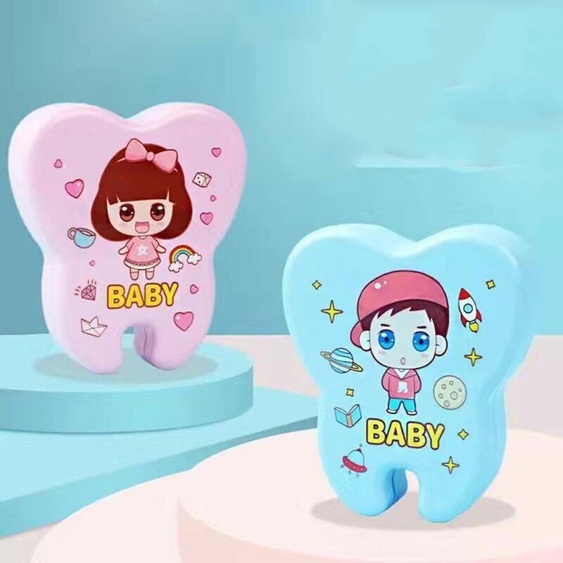 Caja de recuerdos de dientes de bebé para almacenar mordedores, regalos de recuerdo para bebés, caja de dientes de leche para niños, regalo