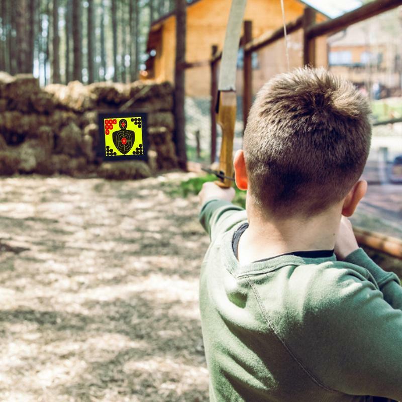 สติกเกอร์ยิงกระดาษเป้าหมายเรืองแสงสำหรับฝึกยิงปืนไรเฟิลปฏิกิริยาปฏิกิริยาสปัตเตอร์สำหรับเด็กผู้ใหญ่