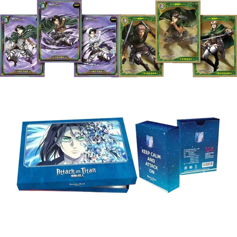 Little Dolphin Attack on Titan Cards Anime Collection Cards Board Game Blind Box Halloween Toys for Boys and Girls Birthday Gift