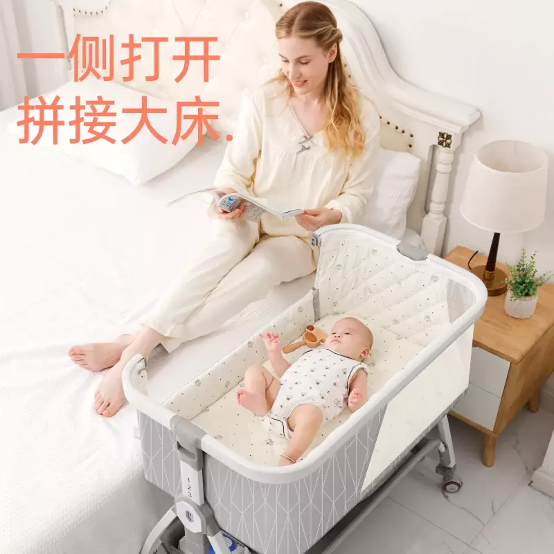 Tempat tidur bayi baru lahir, tempat tidur bayi dapat dilepas portabel dapat dilipat multi-fungsi