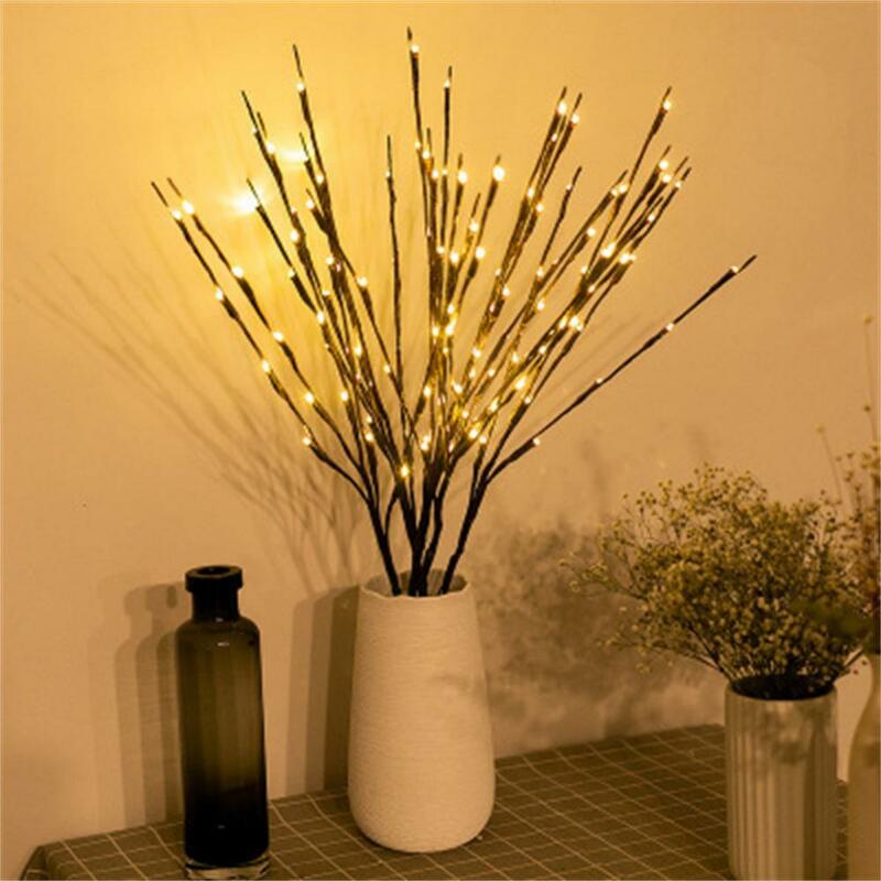 LED Willow Branch Luzes Lâmpadas, enchimento De Vaso Alto Natural, Lâmpada De Ramo Iluminado, Decorativa De Casamento De Natal, 1 2Pcs