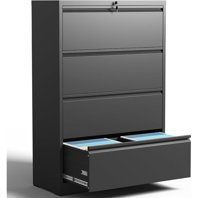 Metal Filing Cabinets for Home Office 4 Drawer Lateral File Cabinet With Lock Accessories Furniture