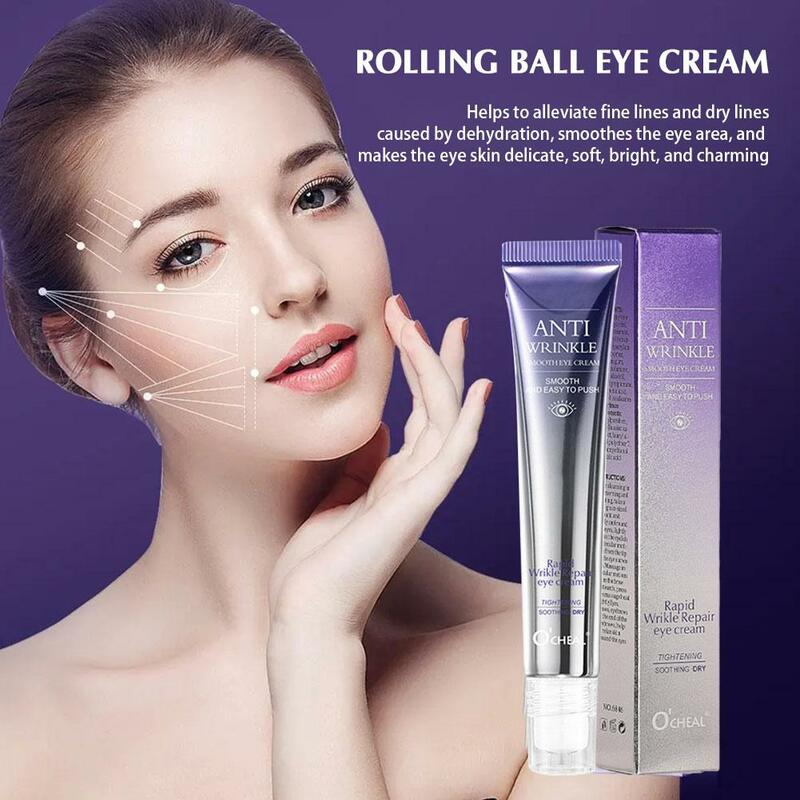Crema antiarrugas para ojos, hidratante, aclara las líneas de firmeza, esencia nutritiva, bolsas de masaje para ojos, 20g