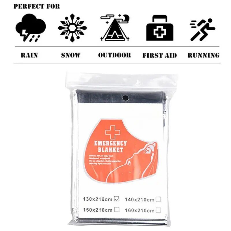 Reflective Blankets For Warmth Double-Sided Thermal Blankets For Survival Warm Keeping Products For Car Broke Down Marathon