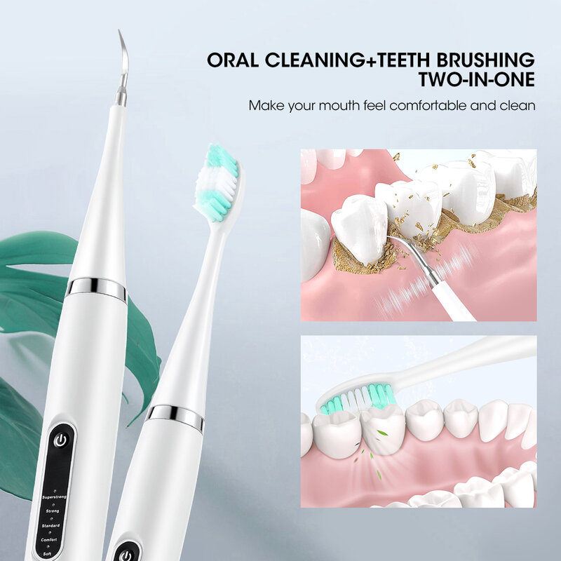 Elettrico Sonic Dental Calculus Scaler 5 modalità denti orali rimozione del tartaro rimozione delle macchie della placca detergente per denti sbiancamento dei denti