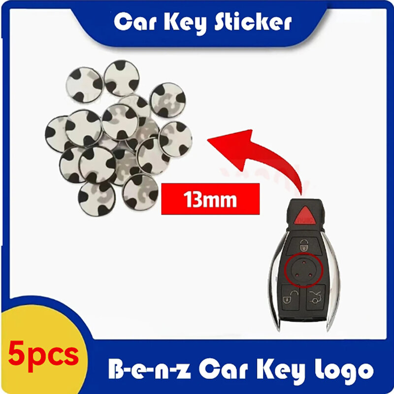 5 шт./лот 13 мм DIY эмблема логотип замена наклейка эмблема для Mercedes для Benz дистанционное управление Автомобильный ключ значок