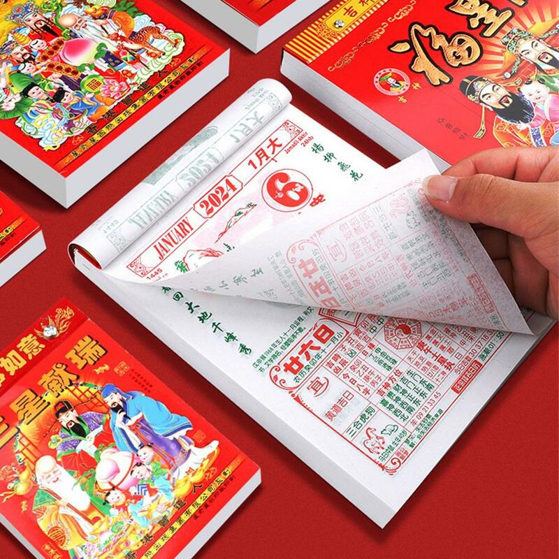 Tongsheng Lucky Wall Calendar, encadernação firmemente Home Perpetual Cale Zodiac Sign, Fortune Taboos para Victory Jishen