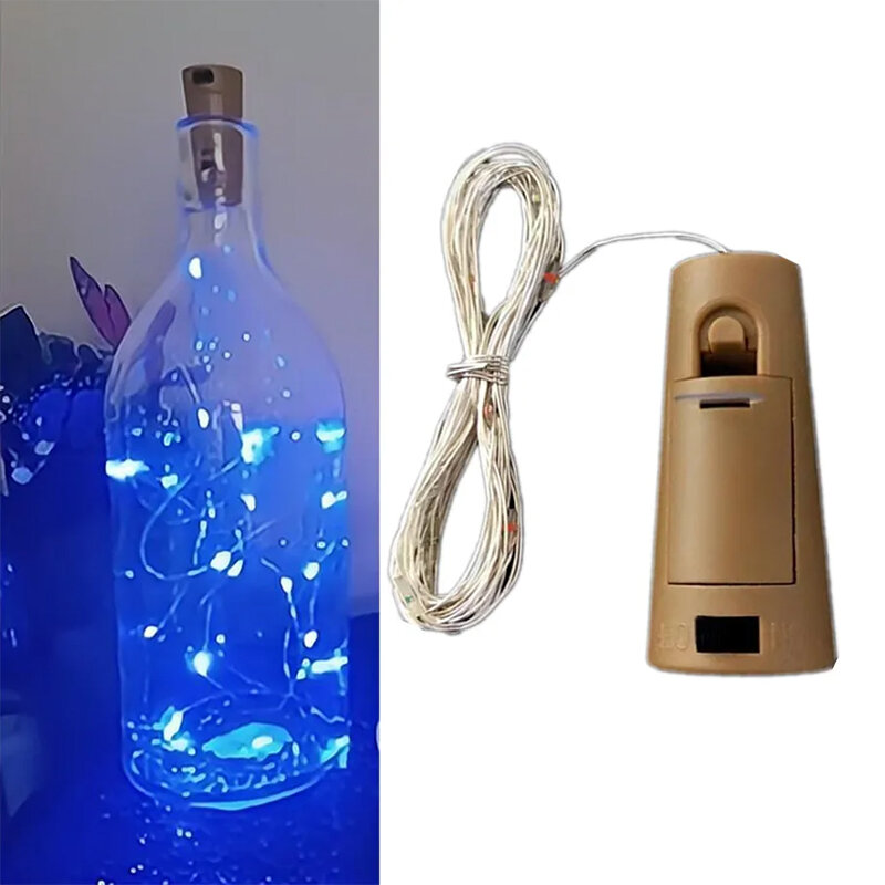 Urlaub Lichterkette führte Kork Weinflasche Kupferdraht Lichterketten für Hochzeits feier Weihnachts girlande Wohnkultur ag13 Batterie