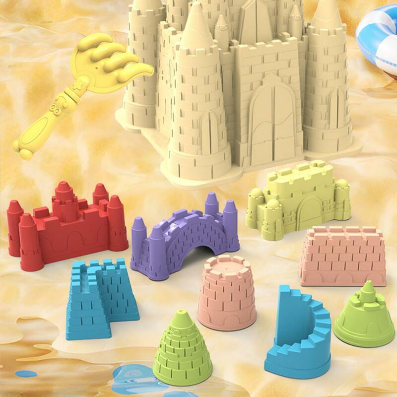 1 set di giocattoli di sabbia all'aperto divertenti multiuso con Set di giocattoli da spiaggia con castello di pala per regalo estivo per bambini per bambini